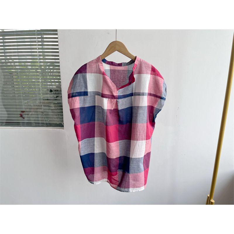 Слегка Несовершенная Рубашка в Простую Клетку в Японском Стиле с V-образным Вырезом Летний Ретро Арт Свободного Кроя Универсальный Омолаживающий Топ Повседневный Y7 Blue Gray lattice Code F
Слегка Несовершенная Рубашка в Простую Клетку в Японском Стиле с V-образным Вырезом Летний Ретро Арт Свободного Кроя Универсальный Омолаживающий Топ Повседневный Y7 Blue Gray lattice Code F