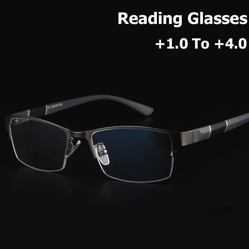 Business Presbyopia Glasses Simple Office Men Computer Eyeglasses TR90 Half Frame Optical Blue Light Eyewear Diopter 0 to +4.0
Business Presbyopia Glasses Simple Office Men Computer Eyeglasses TR90 Half Frame Optical Blue Light Eyewear Diopter 0 to +4.0