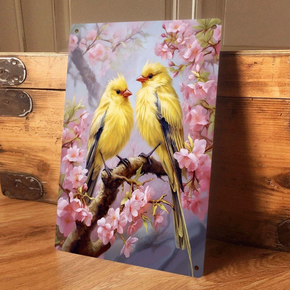 One piece: Two yellow birds perched on a cherry blossom branch - metal wall decoration, suitable for living room, bedroom, and g (as the picture,20x30cm)
One piece: Two yellow birds perched on a cherry blossom branch - metal wall decoration, suitable for living room, bedroom, and g (as the picture,20x30cm)