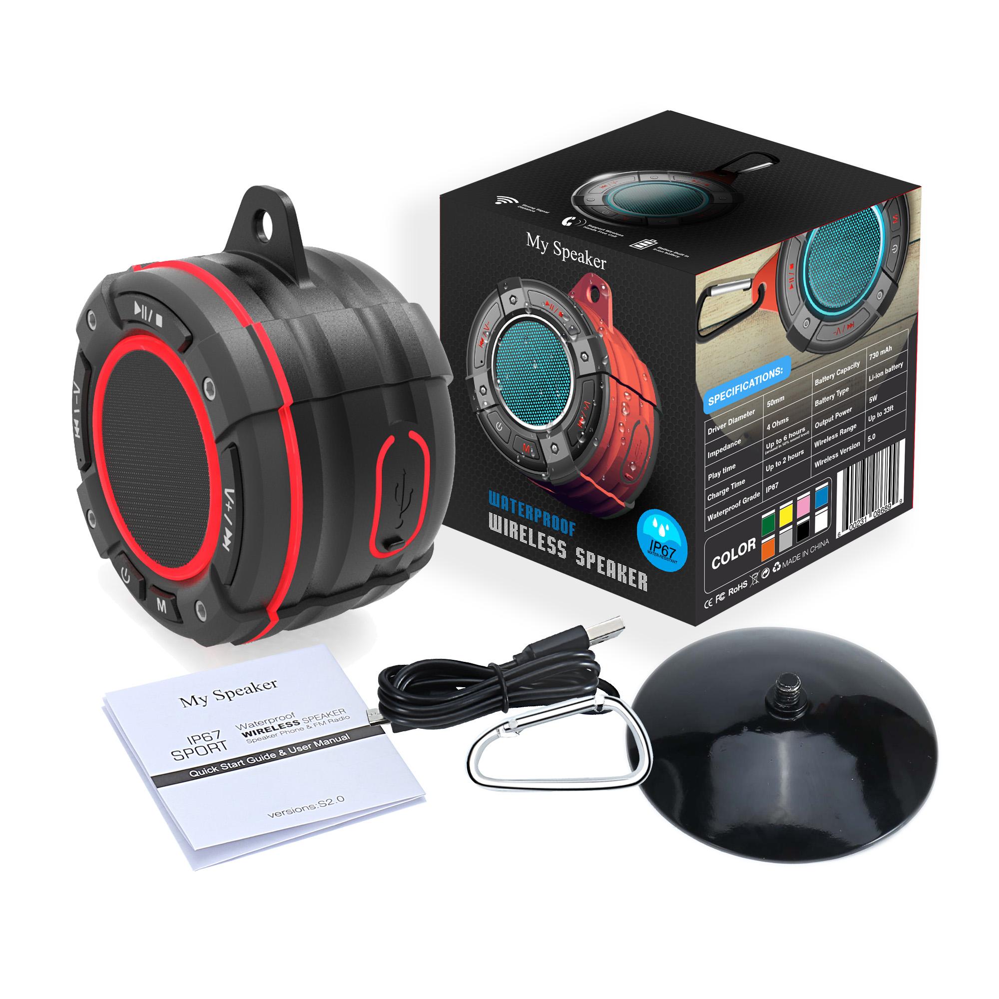 RGB Bluetooth-динамик Портативный многофункциональный велосипедный аудио IPX7 Водонепроницаемая присоска Динамик для ванной комнаты Беспроводной басовый динамик
RGB Bluetooth-динамик Портативный многофункциональный велосипедный аудио IPX7 Водонепроницаемая присоска Динамик для ванной комнаты Беспроводной басовый динамик