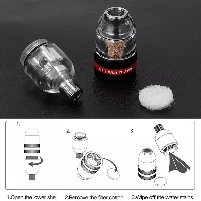 SHGO-Nail Art Filter Airbrush Mini Airbrush Air Filter Water-Trap Filter For Air Compressor G1/8 Connector NONE чорний
SHGO-Nail Art Filter Airbrush Mini Airbrush Air Filter Water-Trap Filter For Air Compressor G1/8 Connector NONE чорний