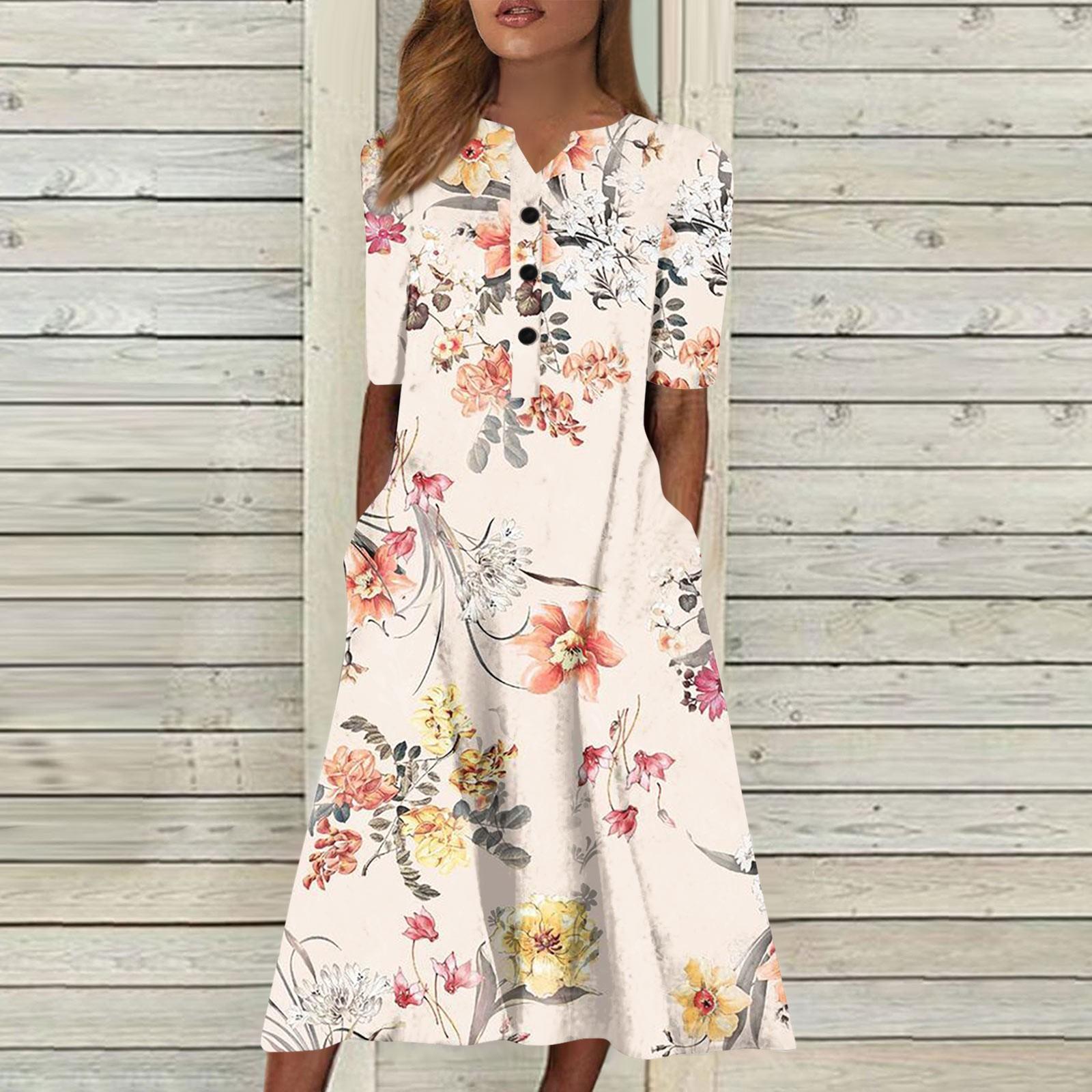 Женское платье с v-образным вырезом и короткими рукавами, повседневное платье с принтом и карманами XL бежевый
Женское платье с v-образным вырезом и короткими рукавами, повседневное платье с принтом и карманами XL бежевый