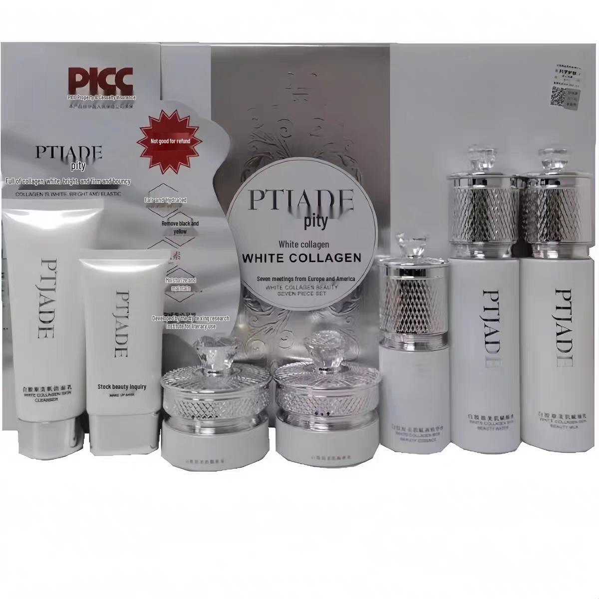 Lian Yu PTJADE White Collagen 7-Piece Set: Hydrating, Moisturizing & Brightening for Beautiful Skin
Lian Yu PTJADE White Collagen 7-Piece Set: Hydrating, Moisturizing & Brightening for Beautiful Skin