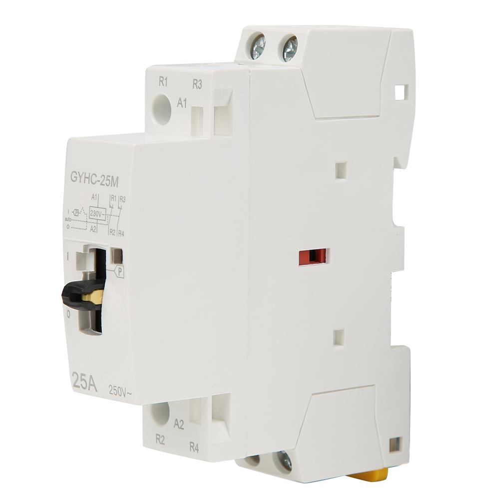 2P 25A 220V 50Гц Побутовий контактор змінного струму на DIN-рейку з перемикачем ручного керування
2P 25A 220V 50Гц Побутовий контактор змінного струму на DIN-рейку з перемикачем ручного керування