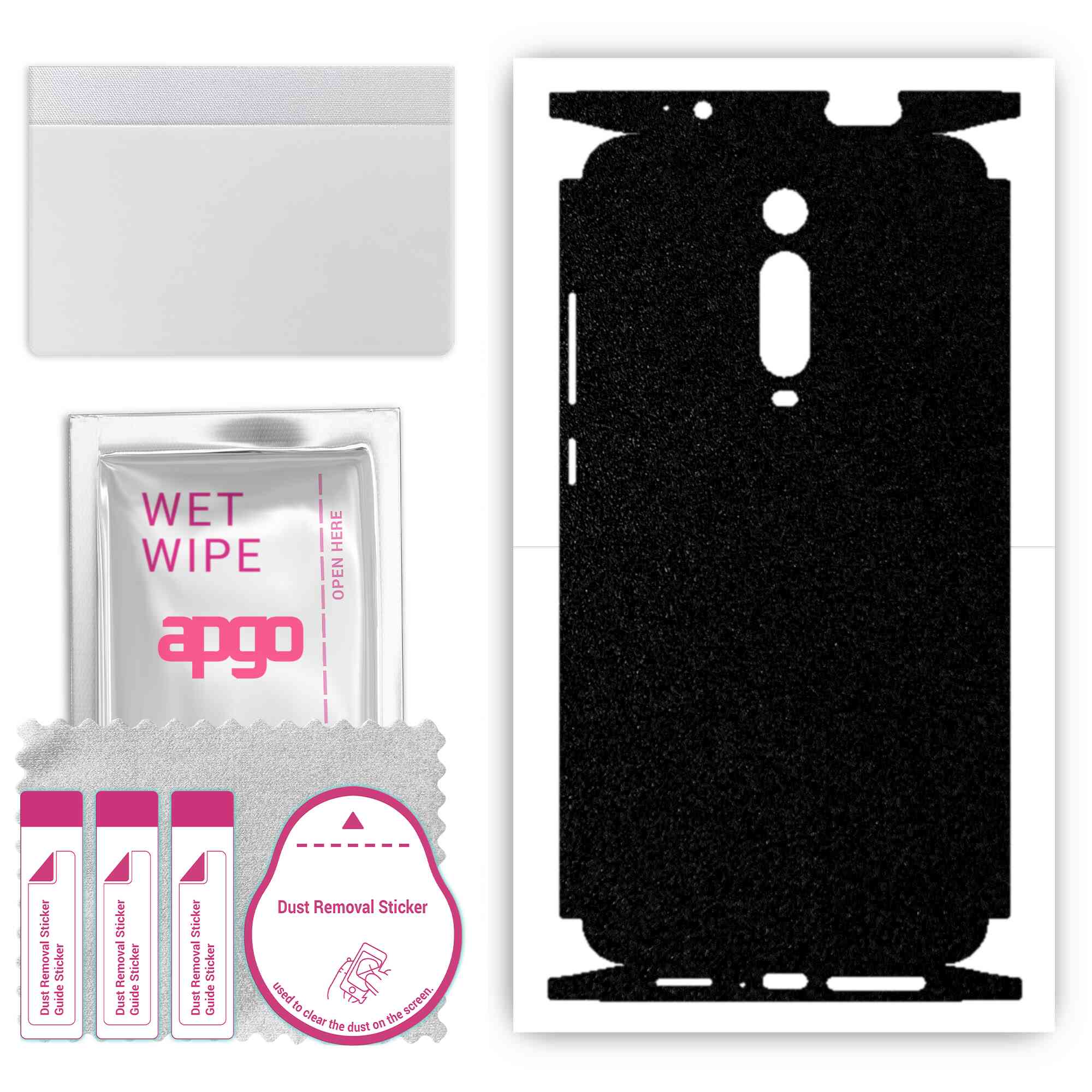 Apgo Protective Skin Sticker for the back+sides compatible with Xiaomi Redmi K20 Pro, Full Wrap Film, Foil, Vinyl - Pattern Matte Black
Apgo Protective Skin Sticker for the back+sides compatible with Xiaomi Redmi K20 Pro, Full Wrap Film, Foil, Vinyl - Pattern Matte Black