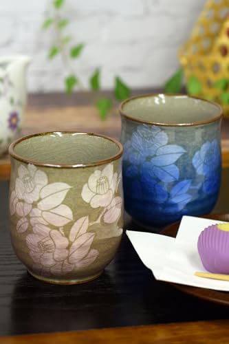 Waza no Kura Stylish Pair of Kutani Ware Teacups with Silver Satin Camellia Design, Ceramic, Japanese Tableware, Made in Japan, Perfect Gift for Weddi
Waza no Kura Stylish Pair of Kutani Ware Teacups with Silver Satin Camellia Design, Ceramic, Japanese Tableware, Made in Japan, Perfect Gift for Weddi