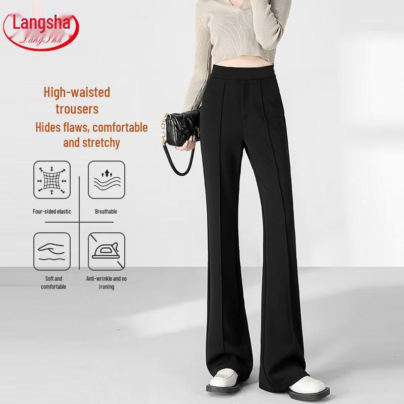 Langsha Women s High-Waist Micro-Flare Suit Pants M
Langsha Women s High-Waist Micro-Flare Suit Pants M
