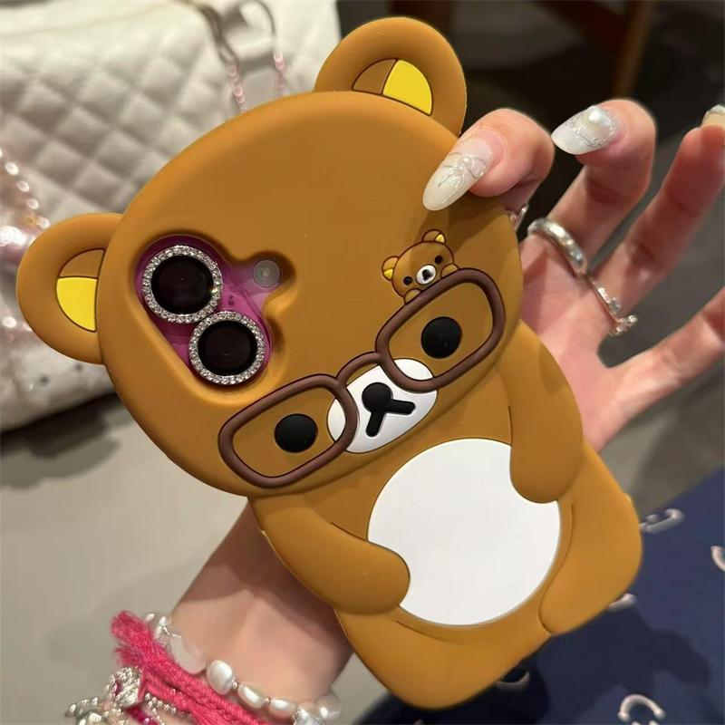 3D Cute Bear Glasses Phone Case For iPhone 16 Pro Max 15 14 13 12 11 X XS XR 8 7 6 6s Plus SE Cartoon Soft Silicone Cover iPhone 6(6s) коричневый
3D Cute Bear Glasses Phone Case For iPhone 16 Pro Max 15 14 13 12 11 X XS XR 8 7 6 6s Plus SE Cartoon Soft Silicone Cover iPhone 6(6s) коричневый
