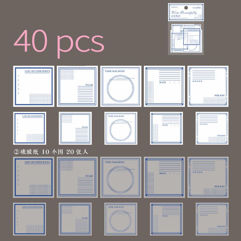 40 pcs Writable white note paper inviscid Diy Scrapbooking Decorative paper Stationery scrapbook supplies
40 pcs Writable white note paper inviscid Diy Scrapbooking Decorative paper Stationery scrapbook supplies