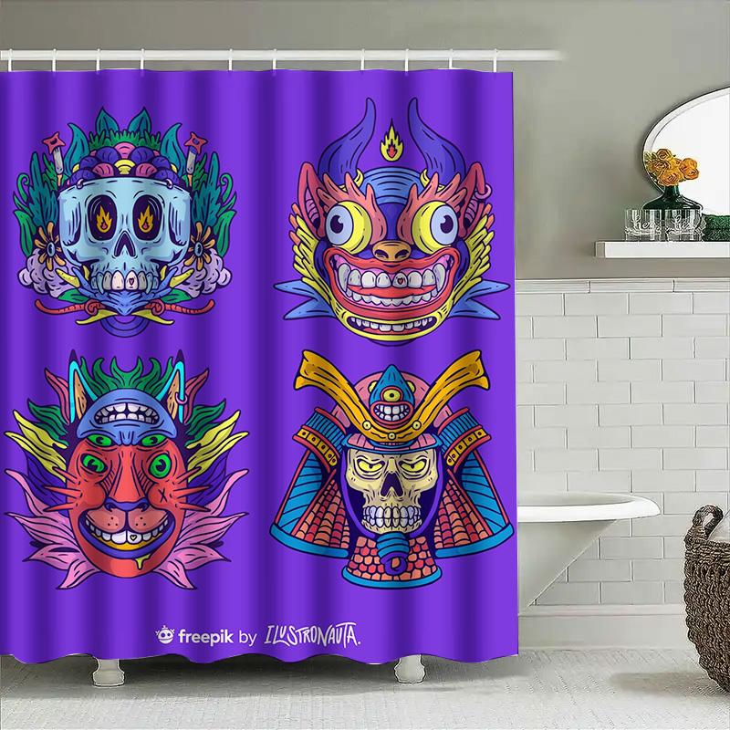 Tuniu Cool Japanese Skull Demon Mask Toilet Shower Curtain Funny Graphic Art Home Decor W60H190(CM)-1 Pcs
Tuniu Cool Japanese Skull Demon Mask Toilet Shower Curtain Funny Graphic Art Home Decor W60H190(CM)-1 Pcs