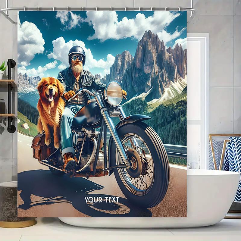 Vintage Motorcycle Shower Curtain Rustic Country Style, Perfect For Bathroom Decor Personalize With Your Text Or Design Today #H W60H190(CM)-1 Pcs
Vintage Motorcycle Shower Curtain Rustic Country Style, Perfect For Bathroom Decor Personalize With Your Text Or Design Today #H W60H190(CM)-1 Pcs