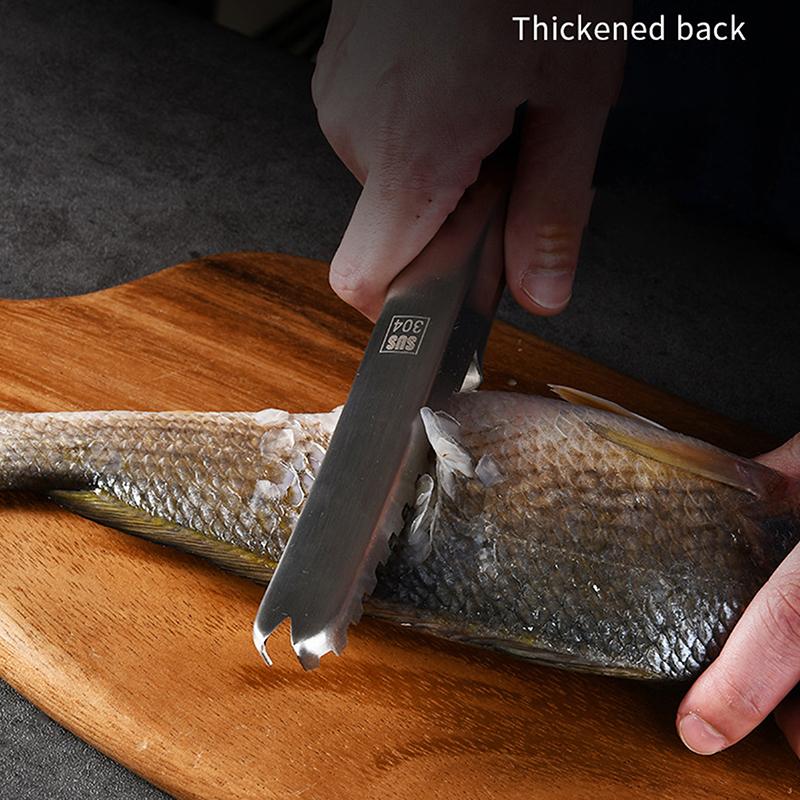 Stainless Steel Fish Scale Cleaner Scraper Fish Scale Peeler Remover Tool Fish Skin Steel Fish Shaver Remover Cleaning Brush 21*3cm
Stainless Steel Fish Scale Cleaner Scraper Fish Scale Peeler Remover Tool Fish Skin Steel Fish Shaver Remover Cleaning Brush 21*3cm
