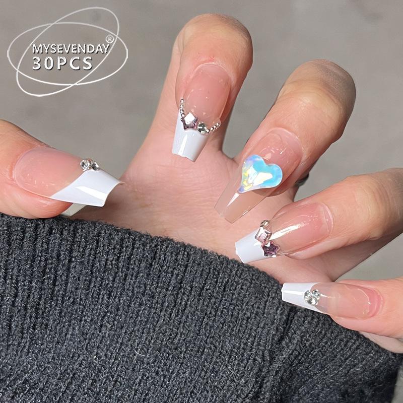 2025 Hot Style Heart Diamond French Manicure Wearable Nail Tips - Handmade Spicy Girl Design Handmade Tips M Size #10 pieces/bag
2025 Hot Style Heart Diamond French Manicure Wearable Nail Tips - Handmade Spicy Girl Design Handmade Tips M Size #10 pieces/bag