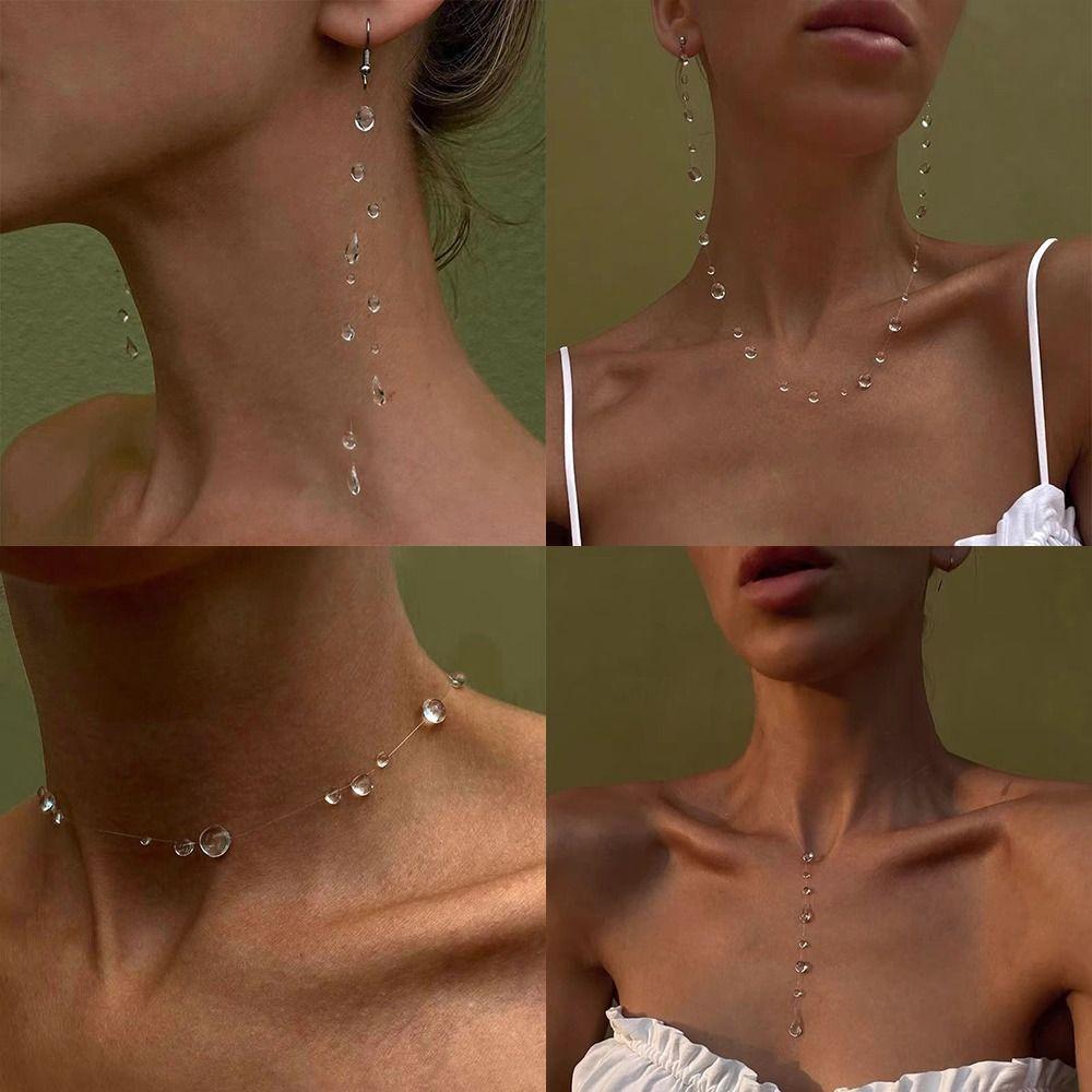 Transparent Dewdrop Earrings Crystal Water Drop Earrings Dewdrop Necklace Wedding Party Earring A
Transparent Dewdrop Earrings Crystal Water Drop Earrings Dewdrop Necklace Wedding Party Earring A
