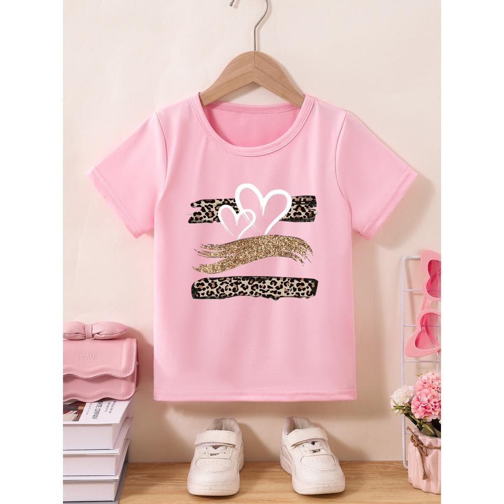 Printed short-sleeved t-shirt, round neck casual top for boys and girls. 160
Printed short-sleeved t-shirt, round neck casual top for boys and girls. 160
