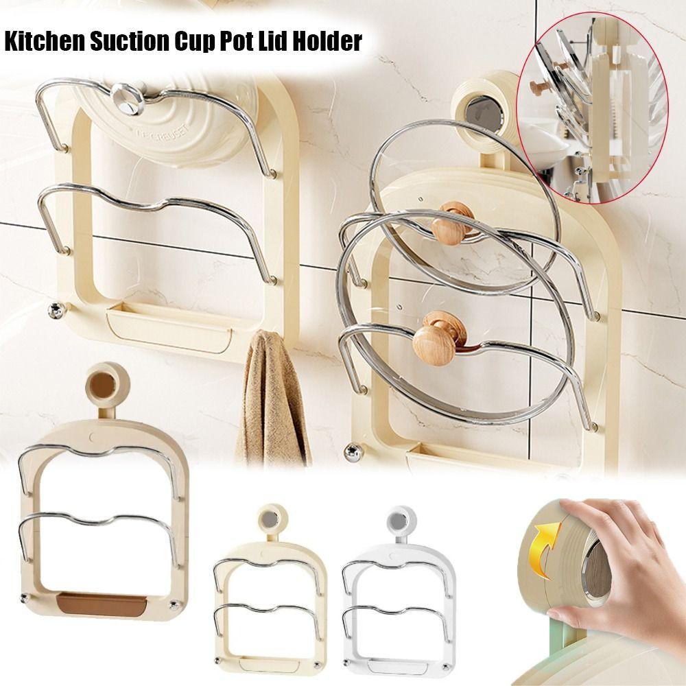 Suction Cup Pan Cover Storage Holder Punch-Free Pot Lid Rack Practical Pot Lid Holder білий
Suction Cup Pan Cover Storage Holder Punch-Free Pot Lid Rack Practical Pot Lid Holder білий