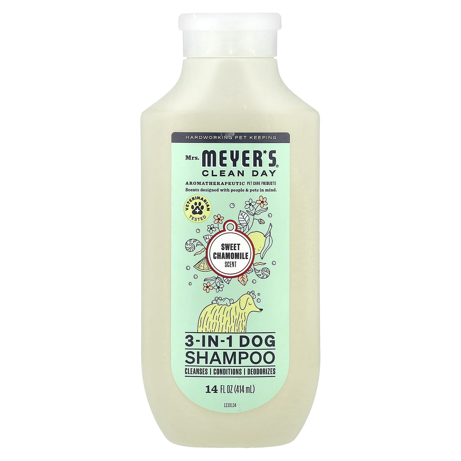 Mrs. Meyers Clean Day, 3-In-1 Dog Shampoo, Sweet Chamomile, 14 fl oz (414 ml)
Mrs. Meyers Clean Day, 3-In-1 Dog Shampoo, Sweet Chamomile, 14 fl oz (414 ml)
