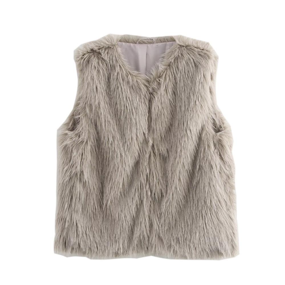 Women s Faux Fur Effect Vest - New 2024 Autumn/Winter Fashion Collection Small сірий колір
Women s Faux Fur Effect Vest - New 2024 Autumn/Winter Fashion Collection Small сірий колір