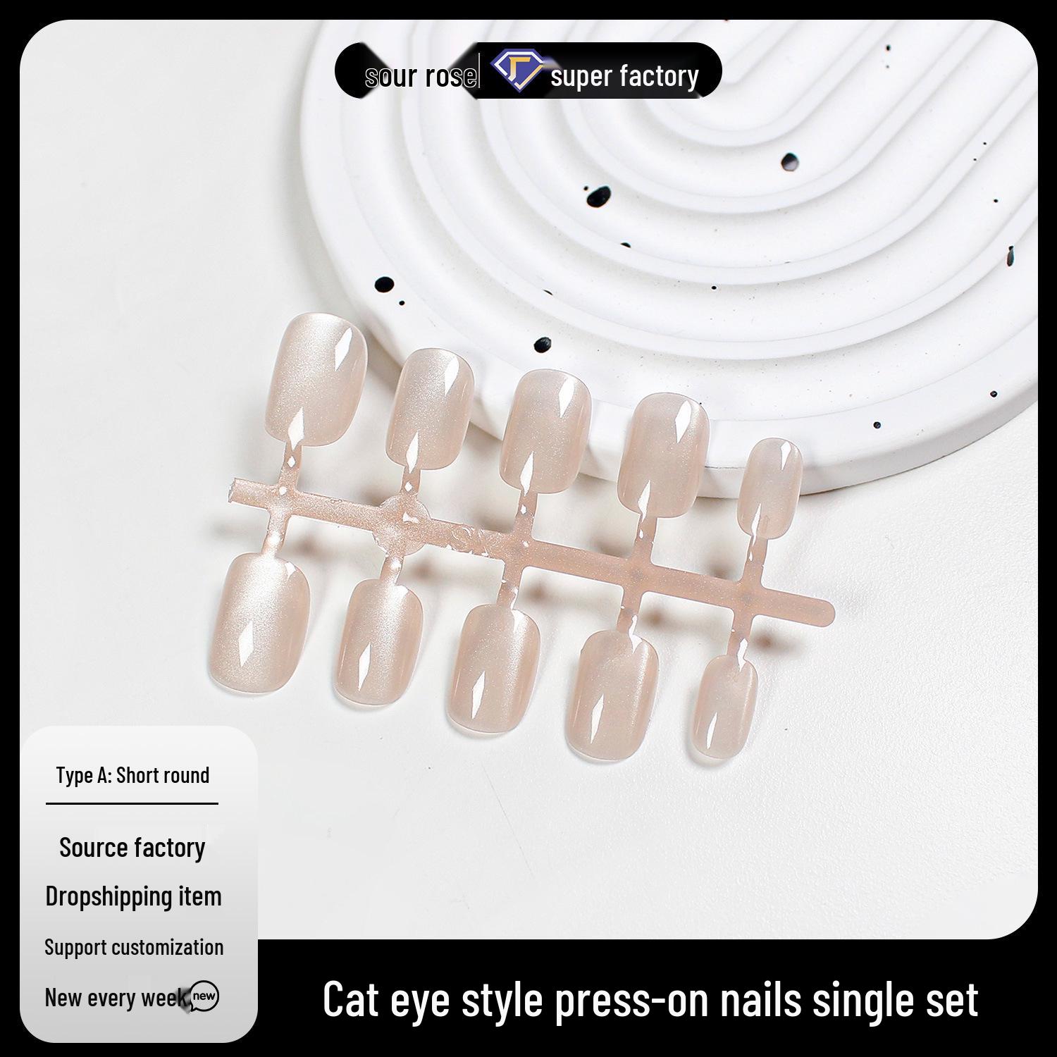Jiaolong Cat Eye Solid Color Nails: Handmade, Wearable, Semi-Finished False Manicure Patches, Removable M
Jiaolong Cat Eye Solid Color Nails: Handmade, Wearable, Semi-Finished False Manicure Patches, Removable M
