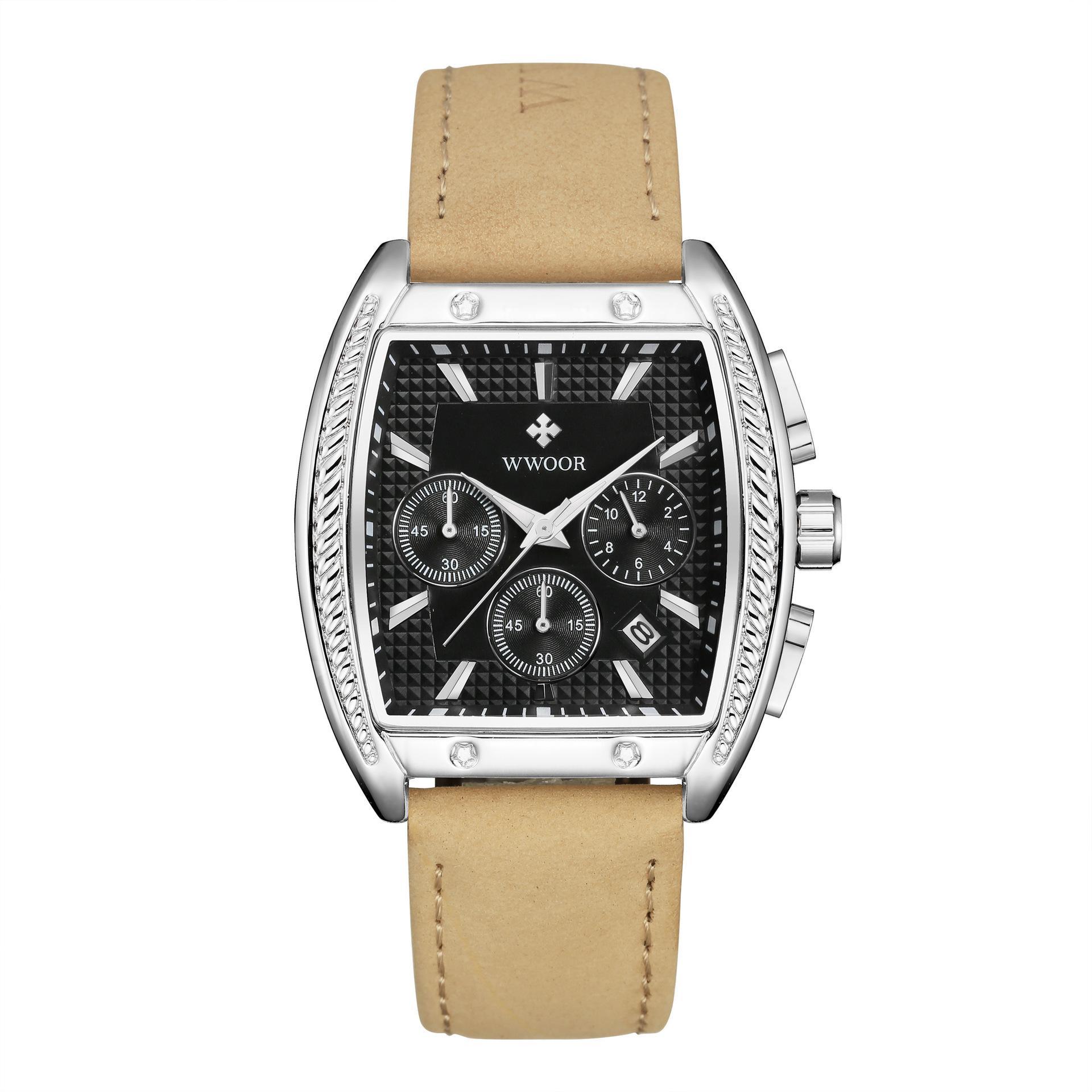 WWOOR Модные квадратные мужские часы с ремнем Кварцевый механизм Премиум водонепроницаемые мужские часы
WWOOR Модные квадратные мужские часы с ремнем Кварцевый механизм Премиум водонепроницаемые мужские часы