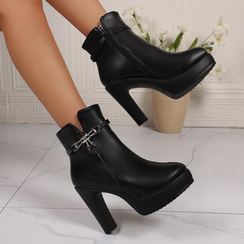 High Heeled Booties 2026 Fall Winter New Short Boots Block Heel Platform Shoes for Women 43 чорний
High Heeled Booties 2026 Fall Winter New Short Boots Block Heel Platform Shoes for Women 43 чорний