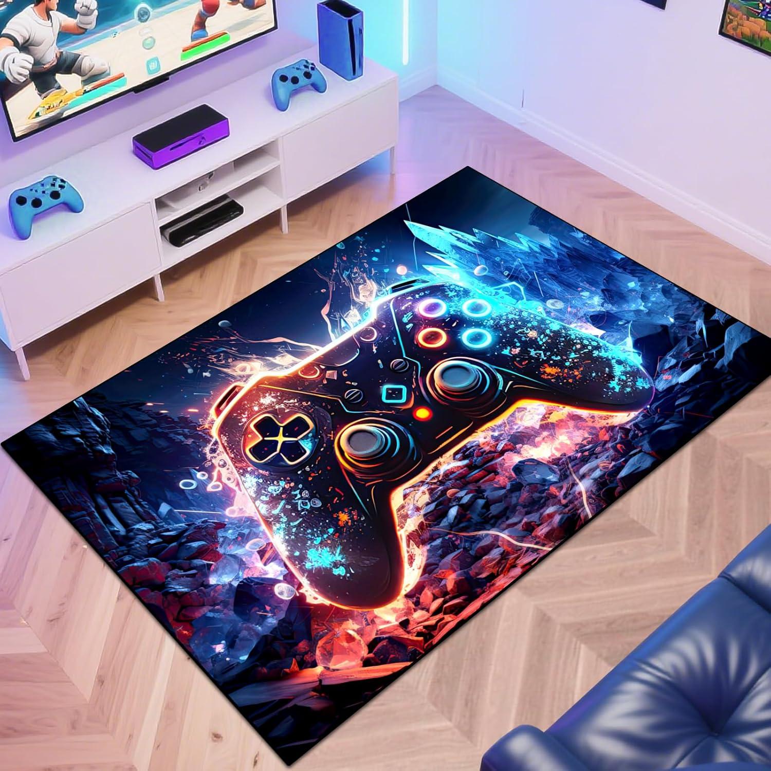 Gaming Area Rug Teen Boys Carpet, Colorful Gamepad Background Game Controller Design for Game Room Bedroom Playroom, Living Room 50cm x 80cm
Gaming Area Rug Teen Boys Carpet, Colorful Gamepad Background Game Controller Design for Game Room Bedroom Playroom, Living Room 50cm x 80cm