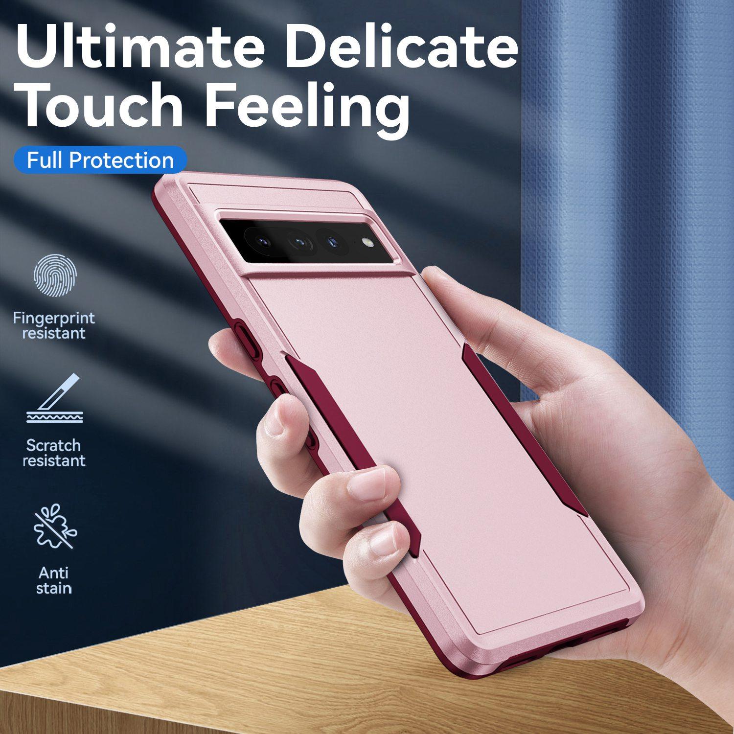 For Google Pixel 7 Pro Phone Case PC+TPU Dual Layer Shockproof Cover Back Protector Anti-drop Phone Case Pink/Rose
For Google Pixel 7 Pro Phone Case PC+TPU Dual Layer Shockproof Cover Back Protector Anti-drop Phone Case Pink/Rose