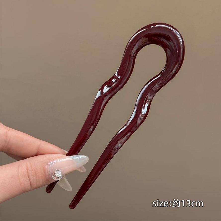 New U-Shaped Hair Fork Fashion Acetate Wavy Hairpin Clip Women Girls Geometric Black Headwear Hair Sticks Pins Wholesale Gifts темно-красного
New U-Shaped Hair Fork Fashion Acetate Wavy Hairpin Clip Women Girls Geometric Black Headwear Hair Sticks Pins Wholesale Gifts темно-красного