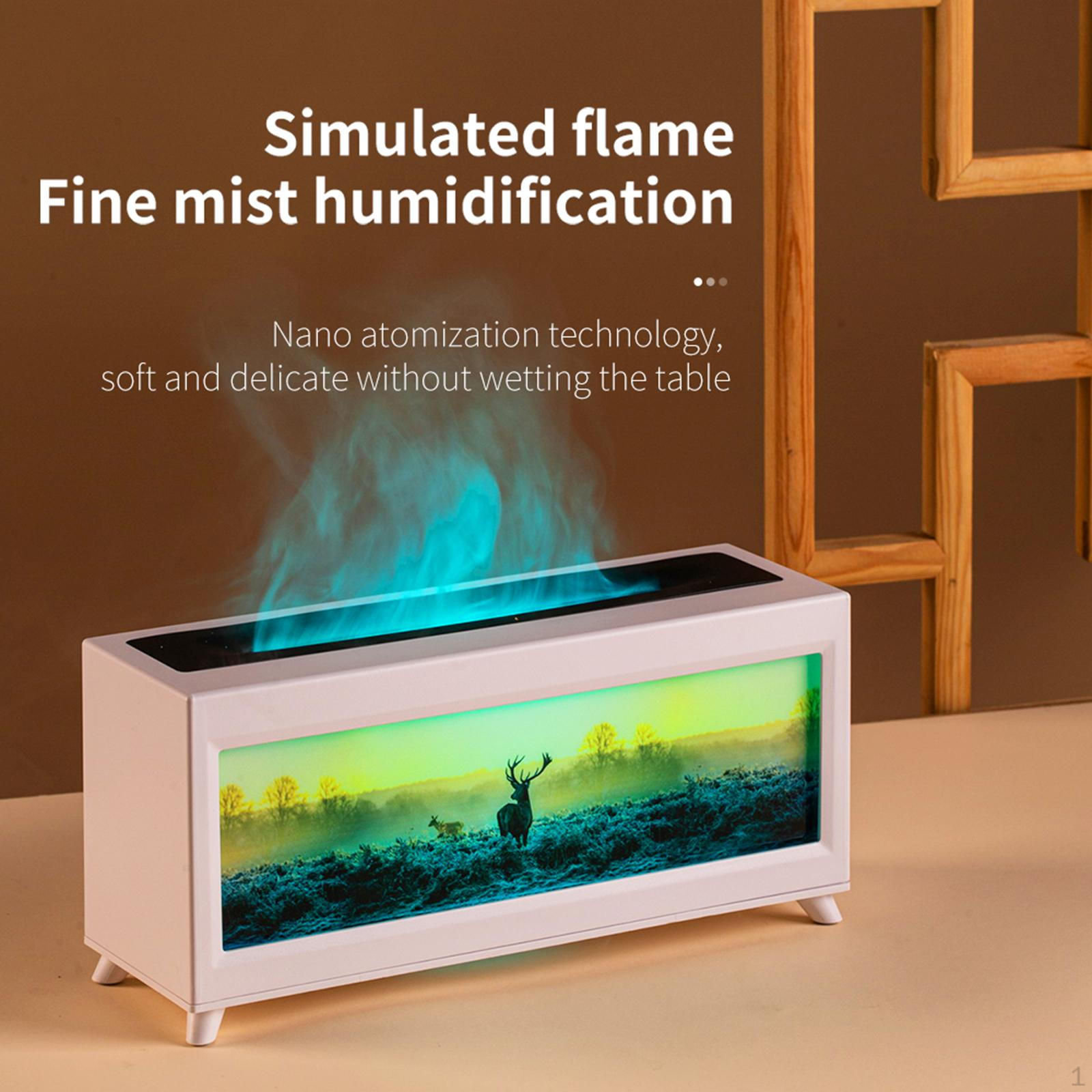 Essential Oil Diffuser Comfortable Fireplace Humidifier for Living Room Home White білий
Essential Oil Diffuser Comfortable Fireplace Humidifier for Living Room Home White білий