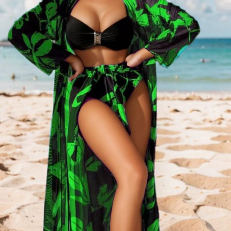 2024 Women s High-Waisted Three-Piece European & American Bikini with Long Shirt Extra Large море синього кольору
2024 Women s High-Waisted Three-Piece European & American Bikini with Long Shirt Extra Large море синього кольору
