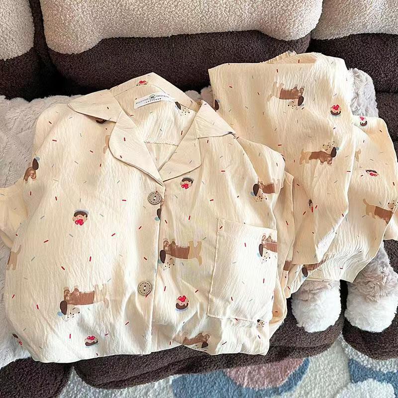 Japanese sweet cartoon sausage puppy girl pajamas summer short-sleeved shorts set soft cute ins style loungewear XXL
Japanese sweet cartoon sausage puppy girl pajamas summer short-sleeved shorts set soft cute ins style loungewear XXL