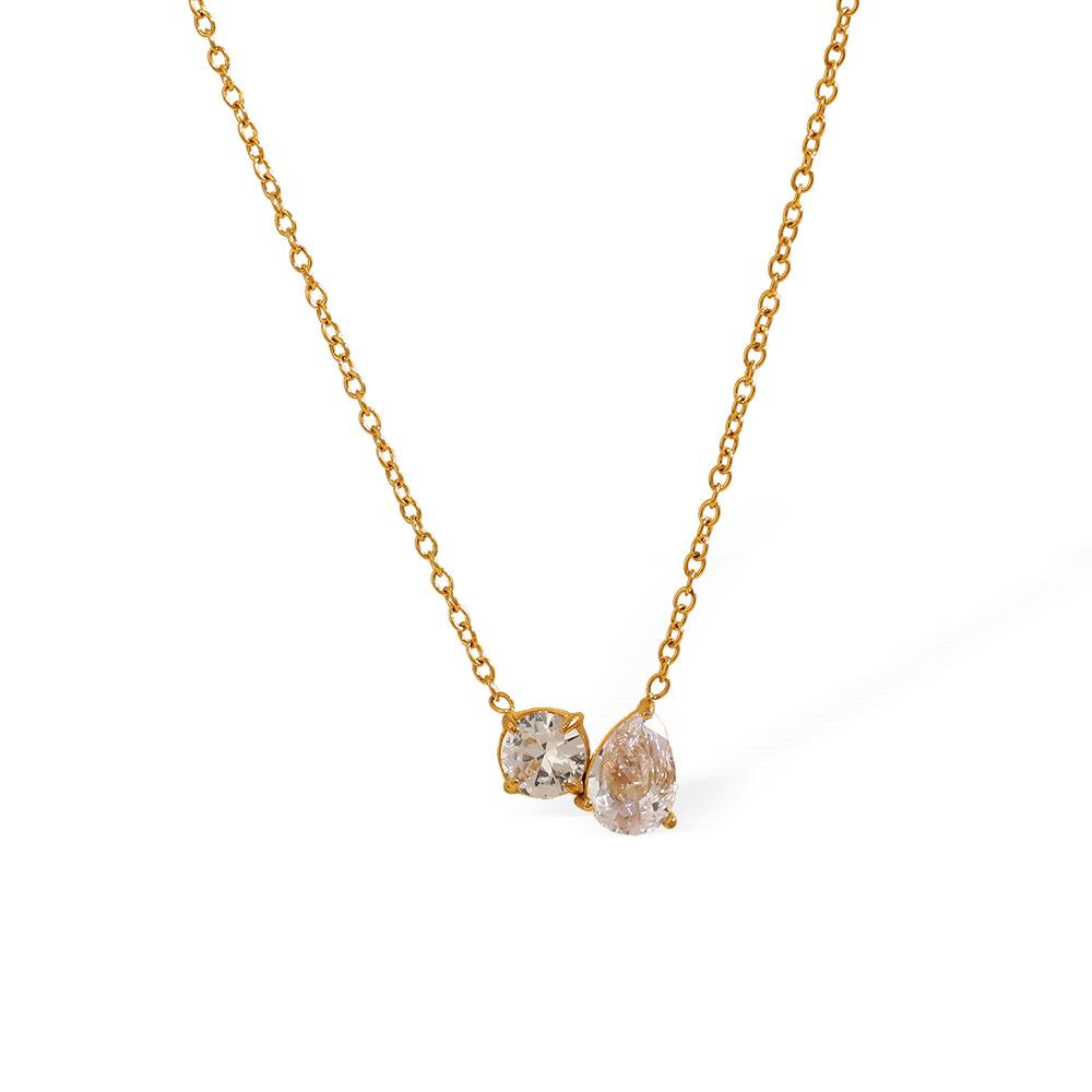 2026 Simple Versatile Necklace Cool Style Double Diamond Pendant Design Niche Premium Clavicle Chain 45CM
2026 Simple Versatile Necklace Cool Style Double Diamond Pendant Design Niche Premium Clavicle Chain 45CM