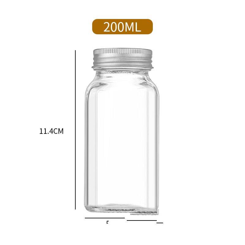 Square Glass Seasoning Jars with Aluminum Lids, 200ml (20-Pack)
Square Glass Seasoning Jars with Aluminum Lids, 200ml (20-Pack)