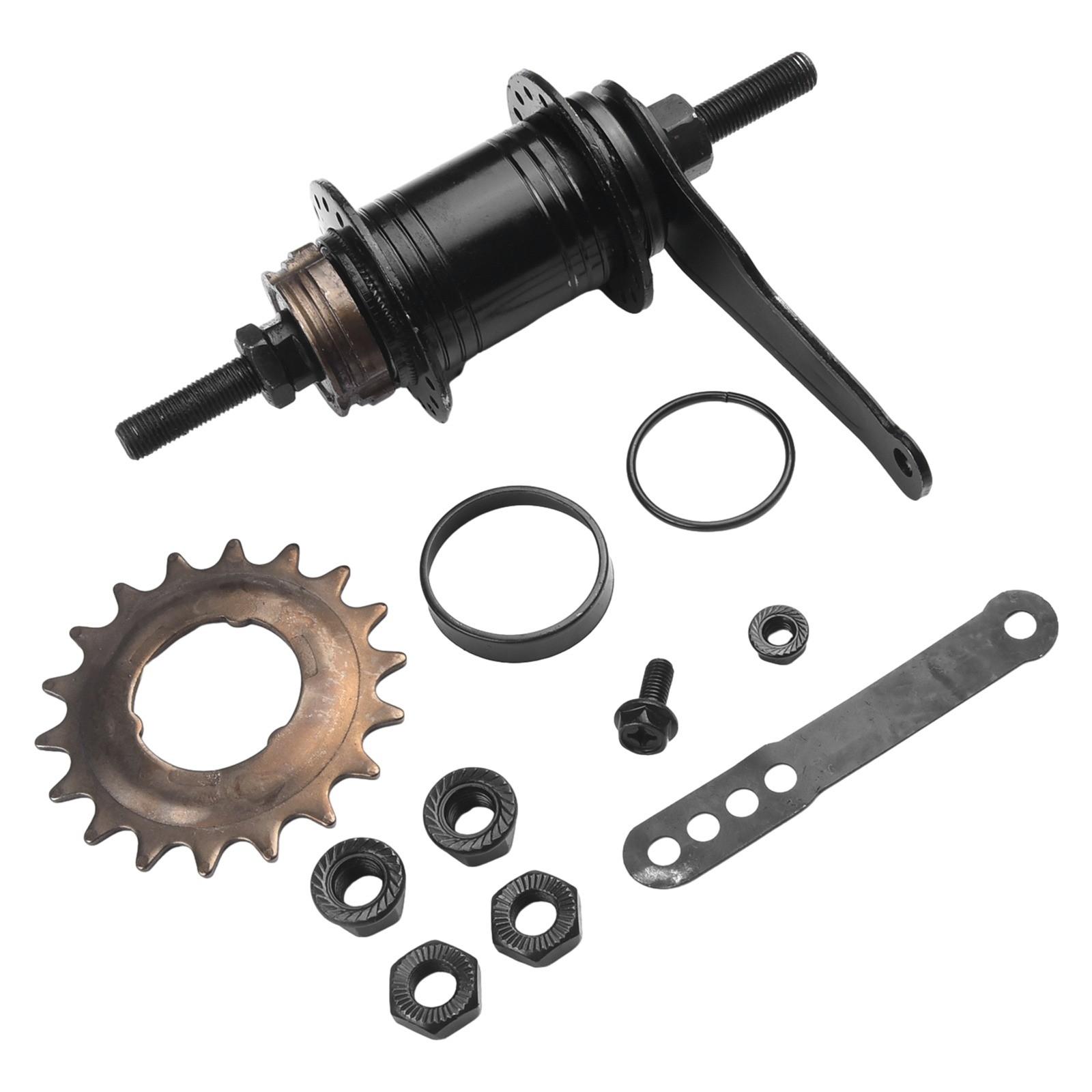 18 Tooth Sprocket Bike Hub 36/32 Spoke Holes Black
18 Tooth Sprocket Bike Hub 36/32 Spoke Holes Black