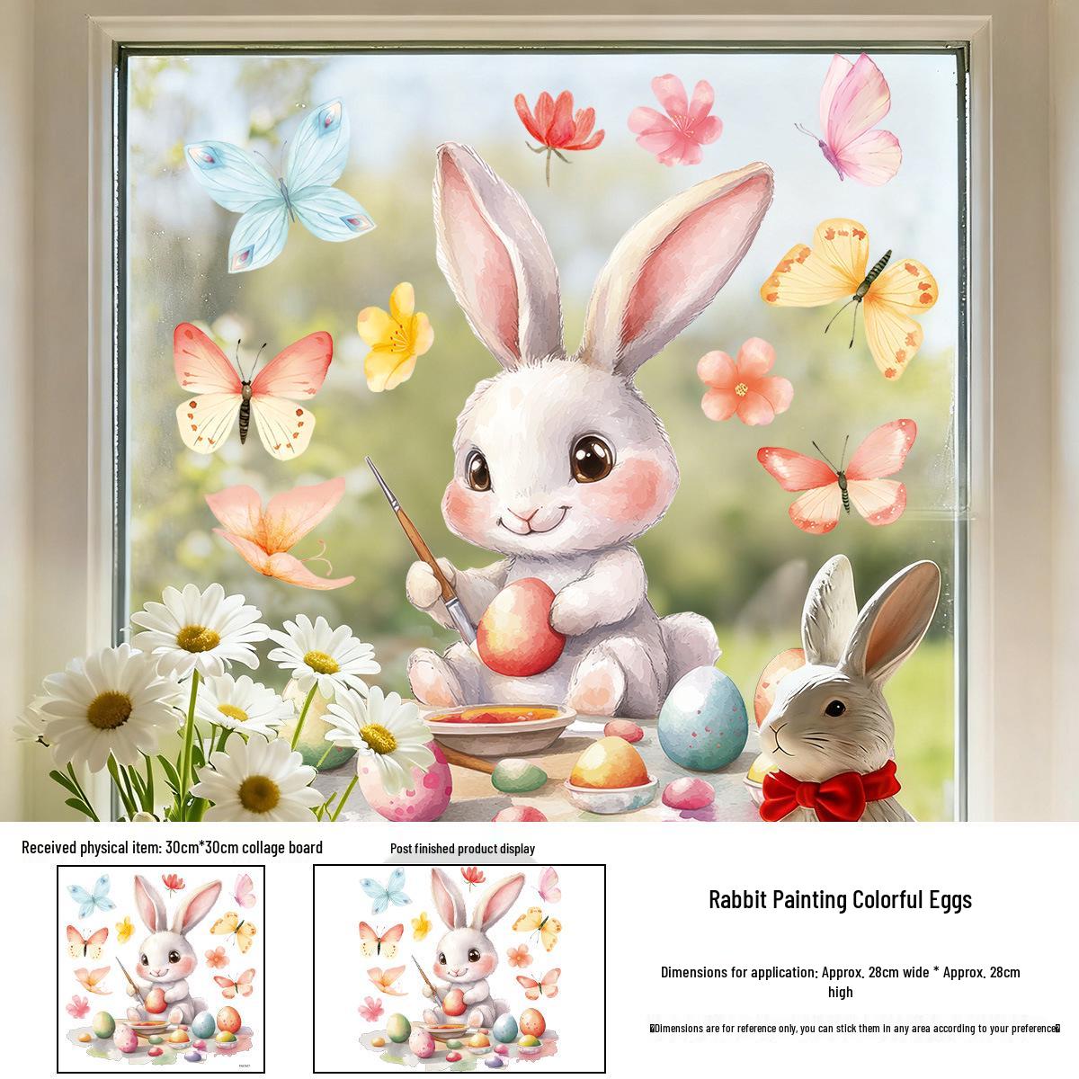 Easter 2026 Cartoon Rabbit & Egg Window Clings - New Style Static Glass Stickers 30cm x 30cm x 1 sheet (opp bag)
Easter 2026 Cartoon Rabbit & Egg Window Clings - New Style Static Glass Stickers 30cm x 30cm x 1 sheet (opp bag)