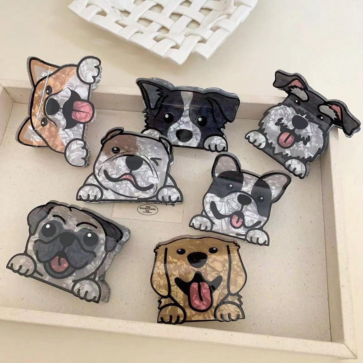 1pc Women Acrylic Cartoon Animal Golden Hair corgi Cute Hair Clip Shark Clip Coiled Hair Horsetail Clip
1pc Women Acrylic Cartoon Animal Golden Hair corgi Cute Hair Clip Shark Clip Coiled Hair Horsetail Clip