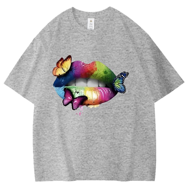 Colorful Butterfly Pattern Unisex Women Cotton TShirt Colored Lips Print Retro Designed Unisex Tee Elegant Loose Graffiti Top 2026 S
Colorful Butterfly Pattern Unisex Women Cotton TShirt Colored Lips Print Retro Designed Unisex Tee Elegant Loose Graffiti Top 2026 S