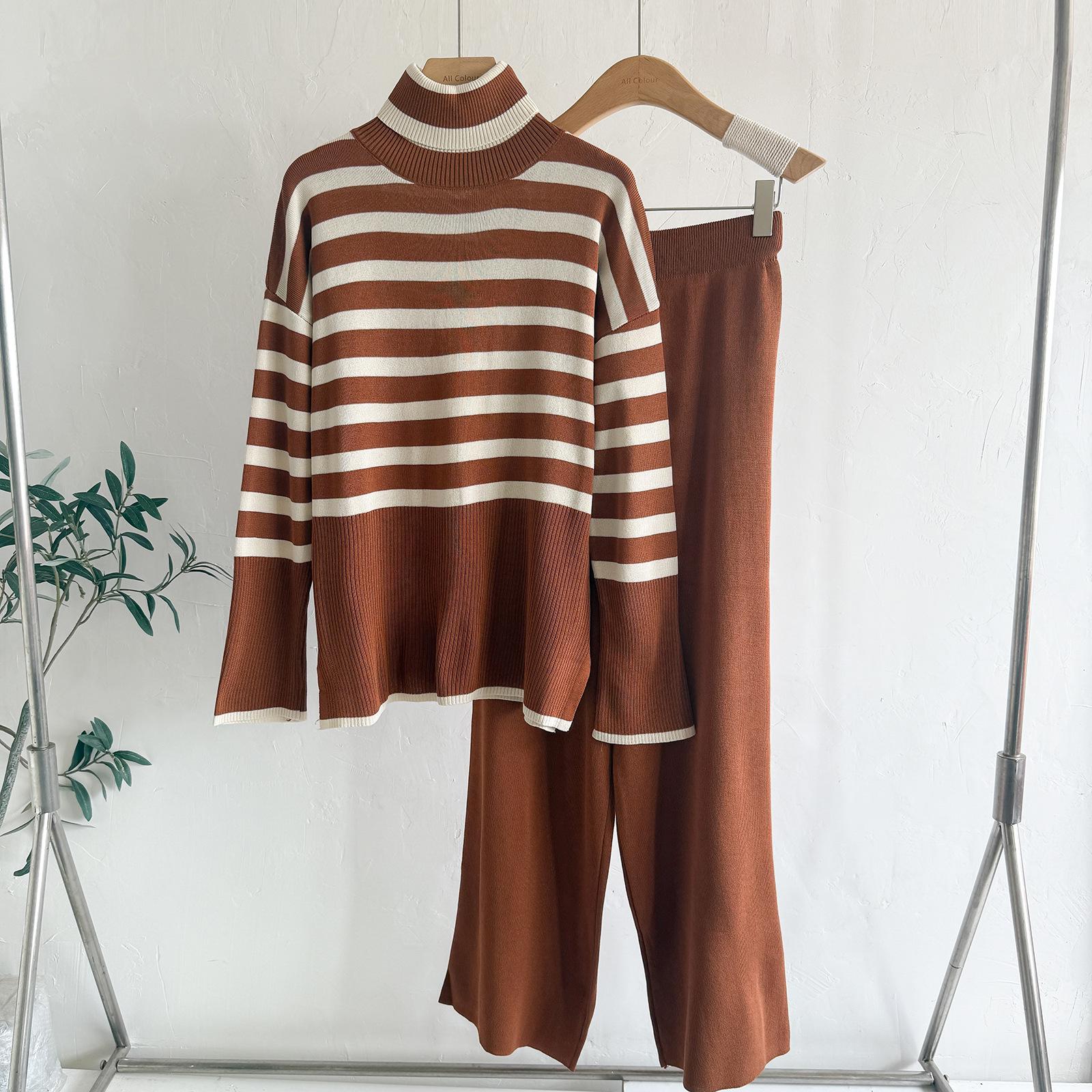 2025 Striped Knit Two-Piece Set: High-Neck Sweater & Loose Casual Long Sleeve Women s Outfit One Size
2025 Striped Knit Two-Piece Set: High-Neck Sweater & Loose Casual Long Sleeve Women s Outfit One Size