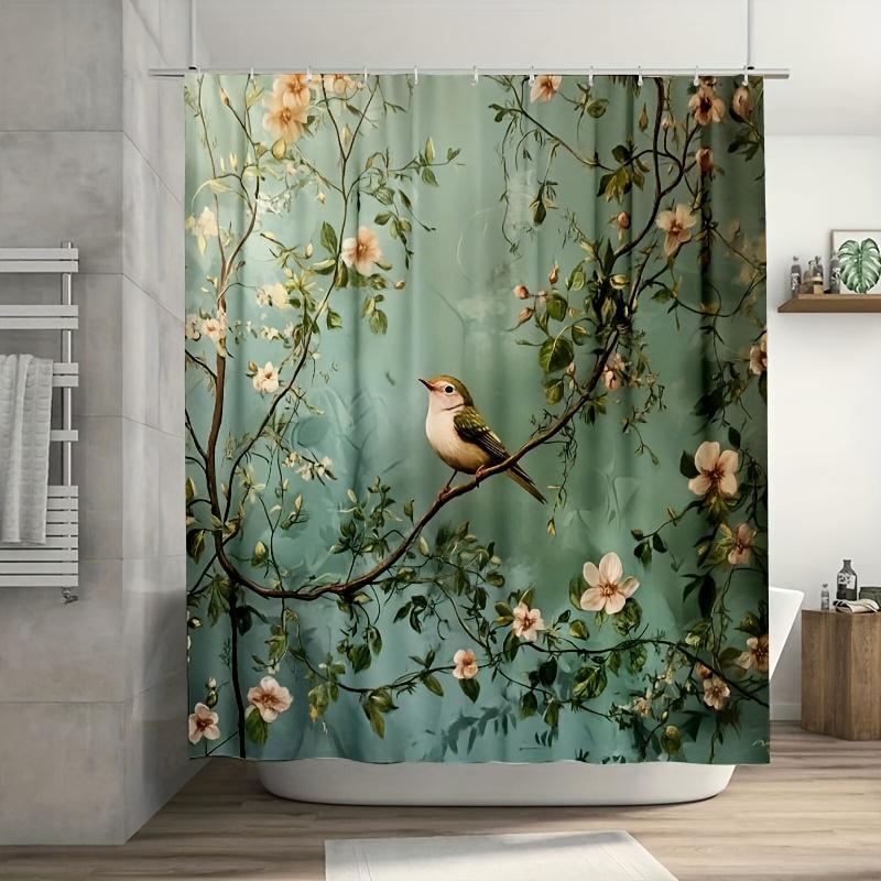 1Pc Nature-Inspired Wildflowers & Birds Shower Curtain, Vibrant Green Vines & Pink/White Flowers, Modern Bath Decor W60H190(CM)-1 Pcs
1Pc Nature-Inspired Wildflowers & Birds Shower Curtain, Vibrant Green Vines & Pink/White Flowers, Modern Bath Decor W60H190(CM)-1 Pcs