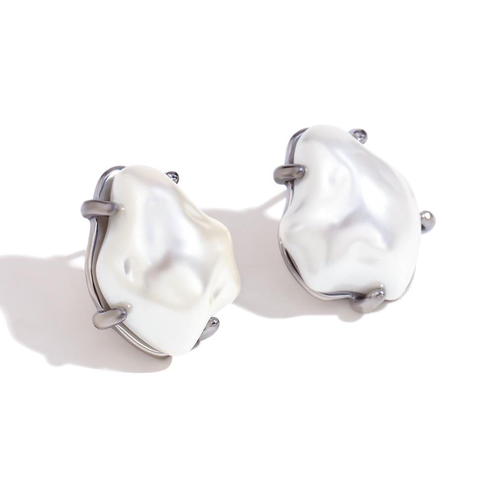 MamacitaSlay 316L Stainless Steel Imitation Baroque Pearl Stud Earrings For Women Trendy Irregular Jewelry Daily Wear Party Gift срібний
MamacitaSlay 316L Stainless Steel Imitation Baroque Pearl Stud Earrings For Women Trendy Irregular Jewelry Daily Wear Party Gift срібний