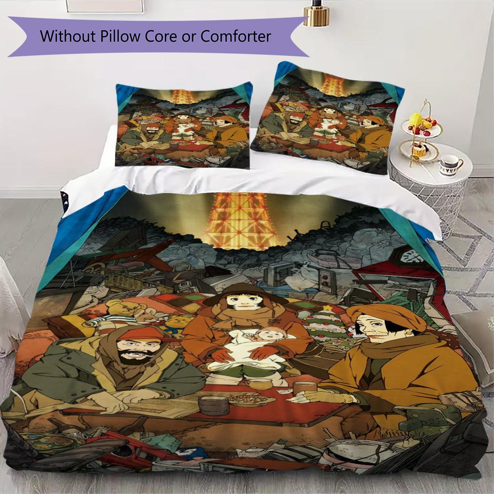 Tokyo Godfathers Pattern Bedding uilt Set uilt Cover Pillowcase Home Decoration Birthday Gift (1 * duvet cover + 2 * pillowcase without core)221 135x200cm
Tokyo Godfathers Pattern Bedding uilt Set uilt Cover Pillowcase Home Decoration Birthday Gift (1 * duvet cover + 2 * pillowcase without core)221 135x200cm