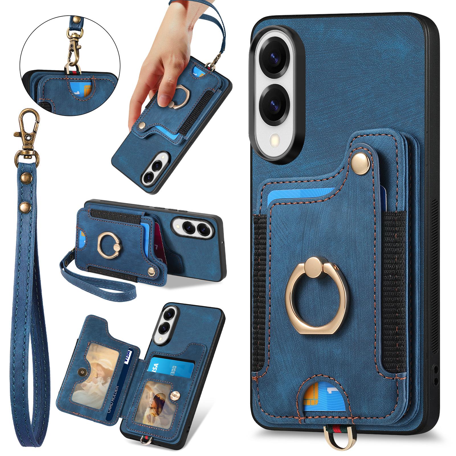 For Samsung Galaxy S25 Edge Retro PU Leather Back Cover with RFID Blocking Card Holder Blue
For Samsung Galaxy S25 Edge Retro PU Leather Back Cover with RFID Blocking Card Holder Blue