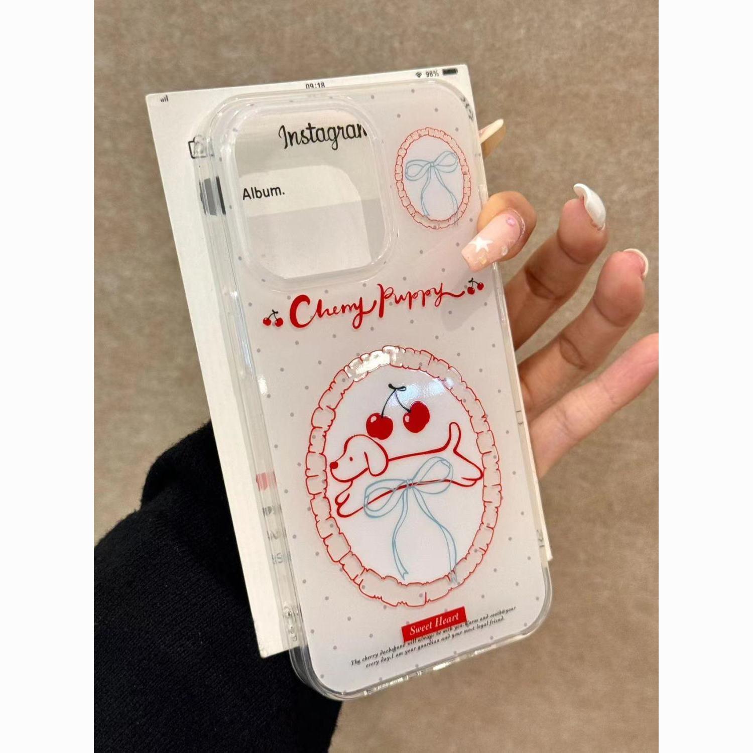 Dual-Layer Dog & Cherry Design Phone Case for iPhone 11, 12, 14, 15, 16 Pro/Pro Max - Frosted White Hard Shell iPhone 16 Pro Max
Dual-Layer Dog & Cherry Design Phone Case for iPhone 11, 12, 14, 15, 16 Pro/Pro Max - Frosted White Hard Shell iPhone 16 Pro Max
