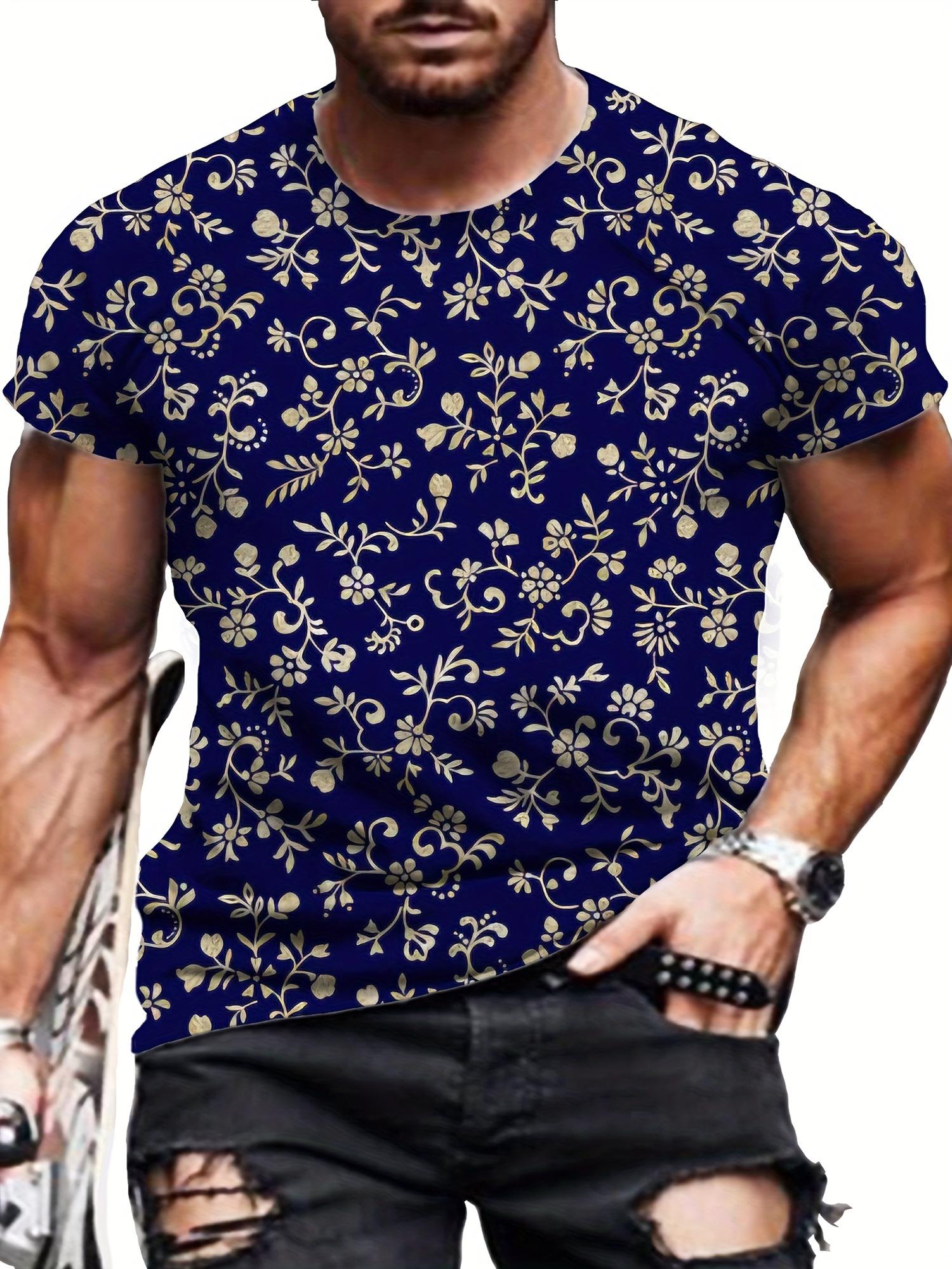 Men s Fashionable Blue Floral Short Sleeve Crew Neck T-Shirt 5XL
Men s Fashionable Blue Floral Short Sleeve Crew Neck T-Shirt 5XL