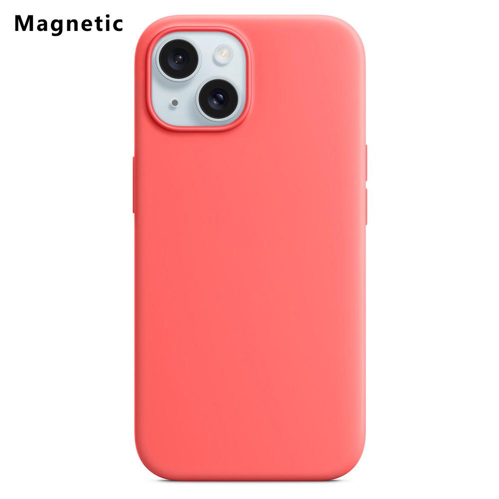 For iPhone 15 Plus Compatible with MagSafe Liquid Silicone Phone Back Cover (No Logo) Deep Pink
For iPhone 15 Plus Compatible with MagSafe Liquid Silicone Phone Back Cover (No Logo) Deep Pink