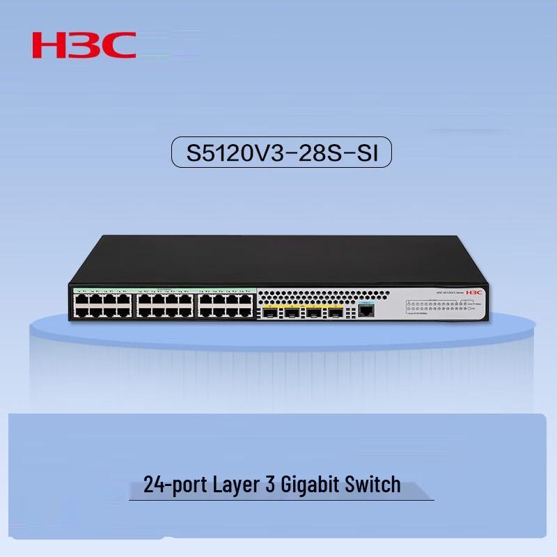 H3C S5120V3-28S-SI Layer 3 Managed Enterprise Network Switch
H3C S5120V3-28S-SI Layer 3 Managed Enterprise Network Switch