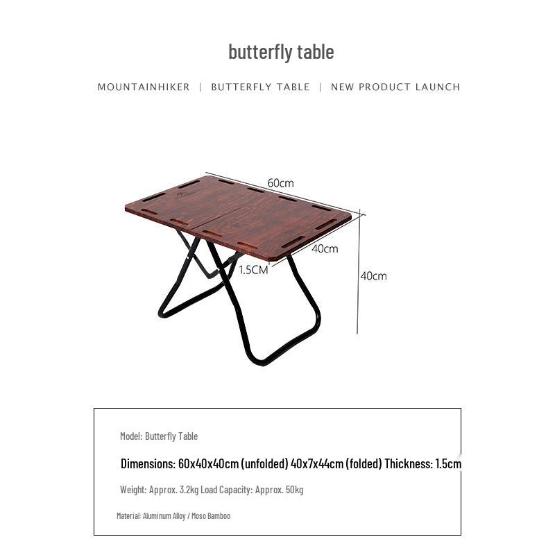 Mountain Butterfly Portable Aluminum Folding Table - High-End Outdoor Camping & Tea Brewing Furniture
Mountain Butterfly Portable Aluminum Folding Table - High-End Outdoor Camping & Tea Brewing Furniture