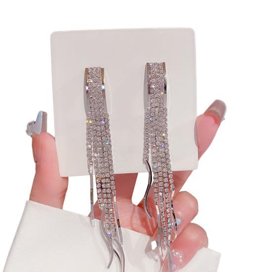 1 Pair Bowknot Shape Shining Rhinestones Lady Earrings Heart Imitation Pearls Tassel Dangle Earrings Jewelry Accessory 8
1 Pair Bowknot Shape Shining Rhinestones Lady Earrings Heart Imitation Pearls Tassel Dangle Earrings Jewelry Accessory 8