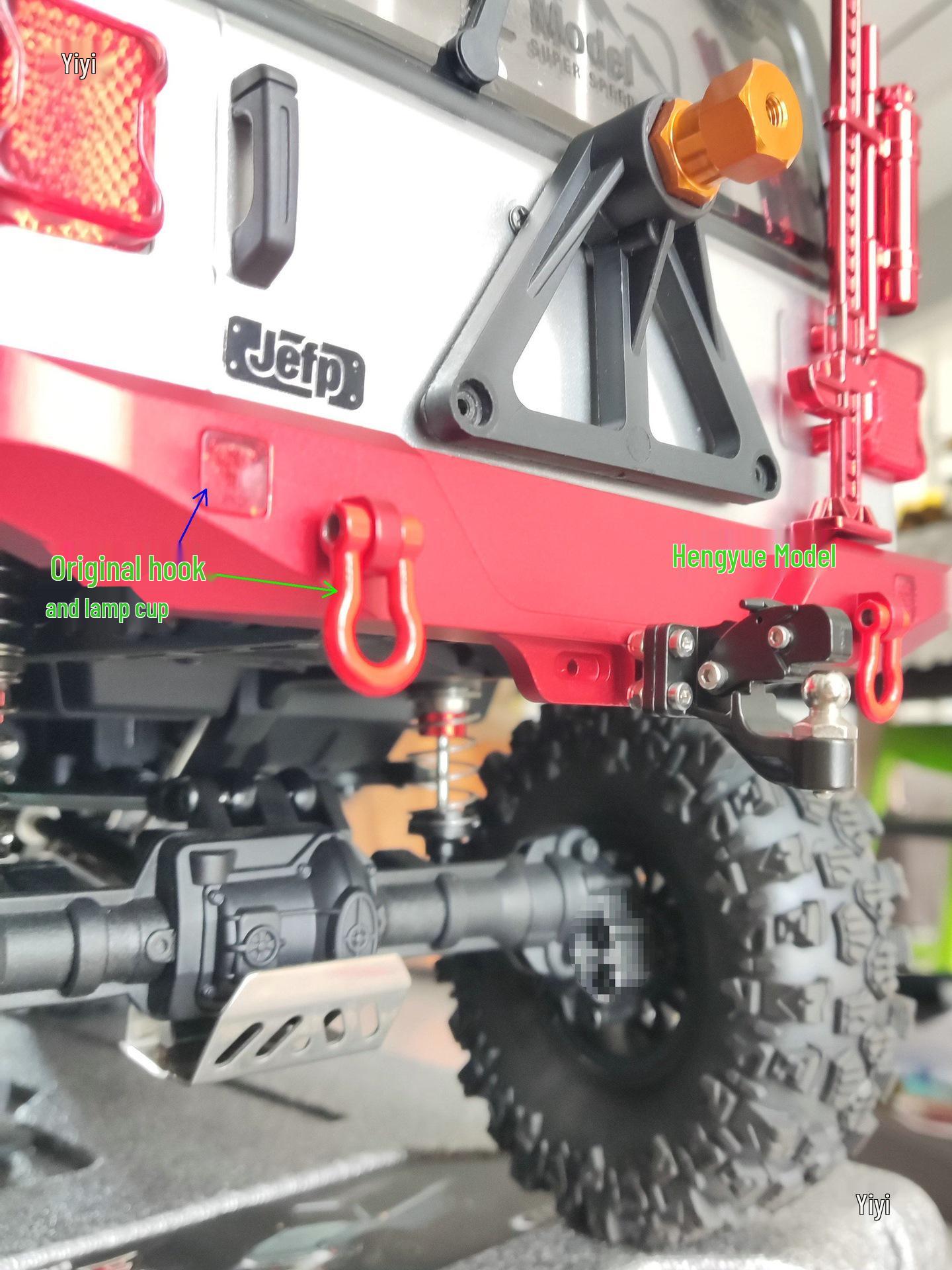 WeiLi 104006 Pro RC Автомобіль для скелелазіння Металевий задній бампер Оновлення Red - Metal Rear Bumper + Bull Hook
WeiLi 104006 Pro RC Автомобіль для скелелазіння Металевий задній бампер Оновлення Red - Metal Rear Bumper + Bull Hook