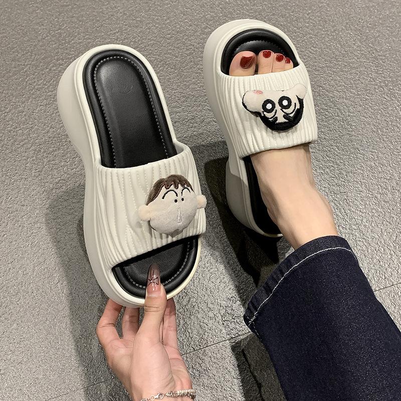Thick-soled heightening slippers women s summer fashion outer wear 2025 new cute girl home indoor non-slip cool slippers 36 чёрный
Thick-soled heightening slippers women s summer fashion outer wear 2025 new cute girl home indoor non-slip cool slippers 36 чёрный